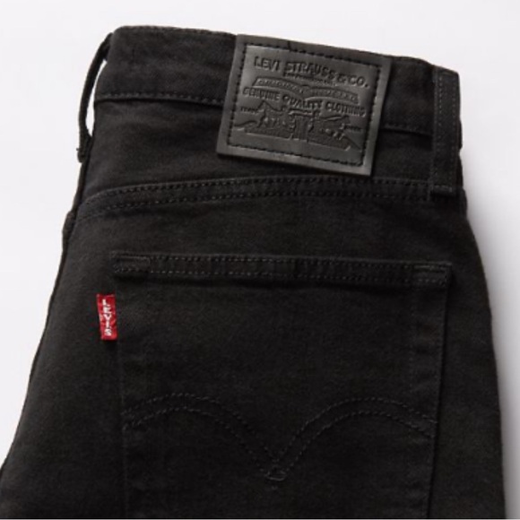 Levi’s Premium WEDGIE STRAIGHT FIT WOMEN'S Ankle JEANS 27 black - Picture 9 of 12